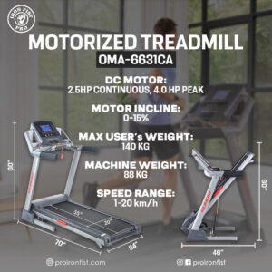 Iron Fist Pro Motorized Treadmill OMA-6631CA