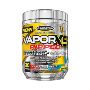 MuscleTech Vapor X5 Ripped Pre Workout, 30 Servings